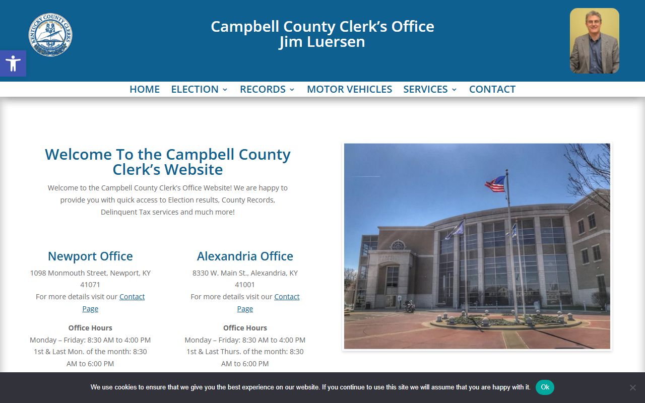 Campbell County Clerk homepage