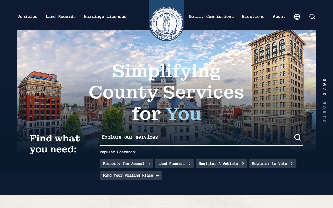 Fayette County Clerk homepage