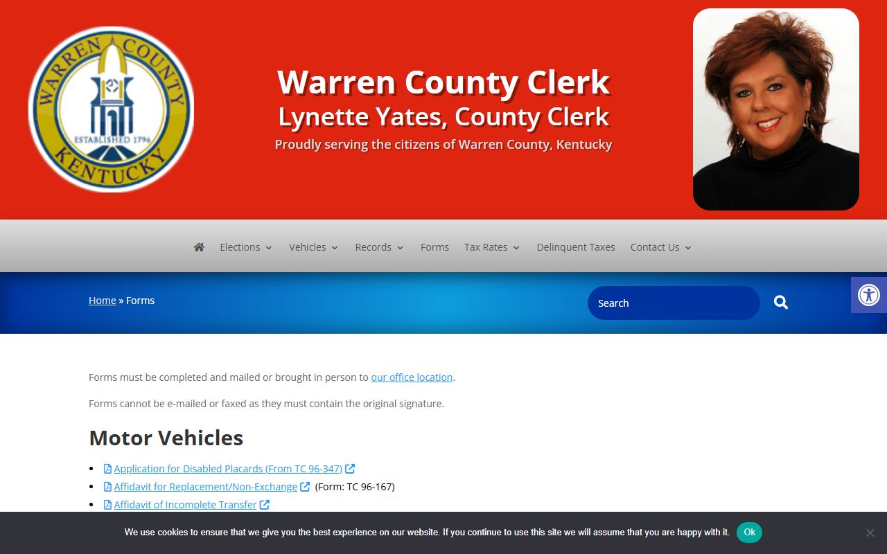 Warren County forms page